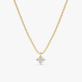 Luxurious diamond clover pendant on a gold chain
