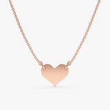 Rose Gold Engravable Heart Necklace
