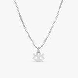 White Gold Evil Eye Necklace