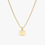 Yellow Gold Evil Eye Necklace