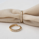 Diamond April Birthstone Gold huggie Earrings