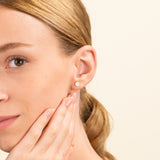 Handmade Solid Gold Diamond disc Earrings