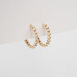 Dainty Handmade Gold Ball beaded Earring huggies