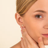 Natural Diamond Starburst Heart Earrings