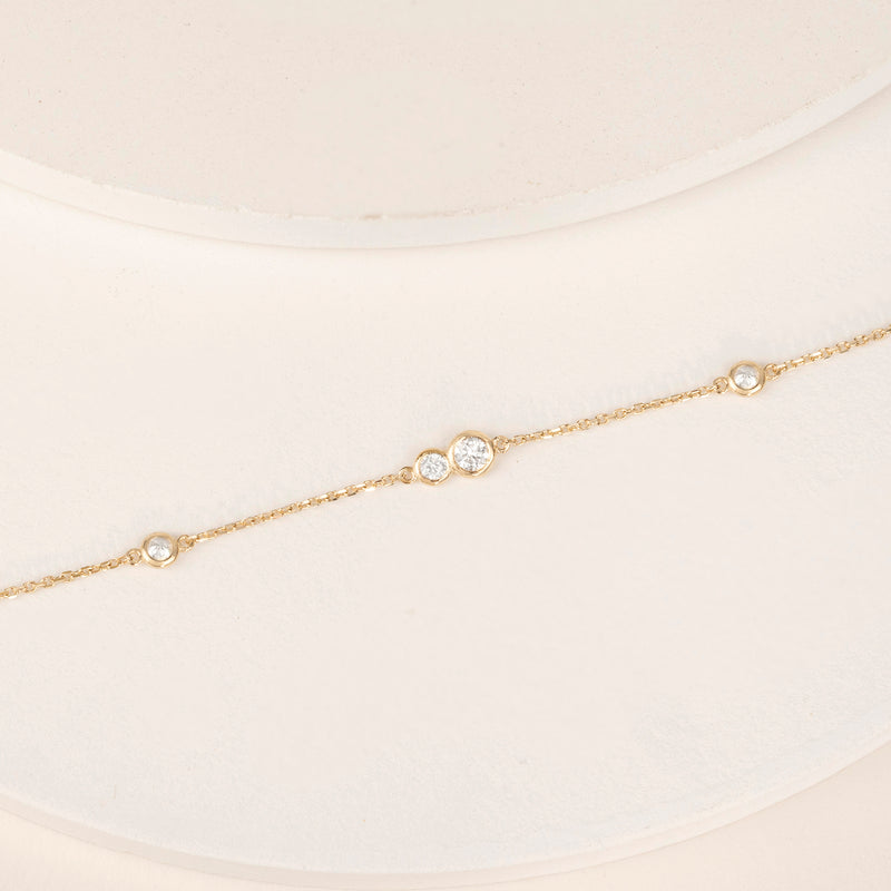 Diamond April Birthstone Gold Bracelet