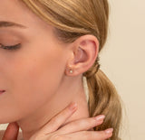 handmade pair of Natural Diamond Star Earrings