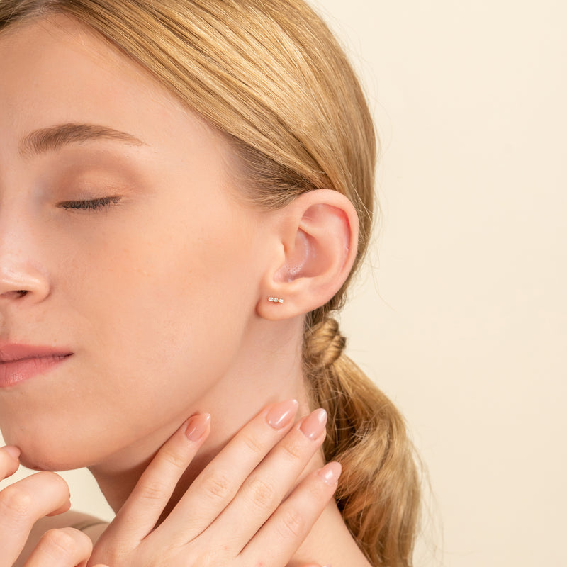 Solid Gold Multi Diamond Stud earrings for her