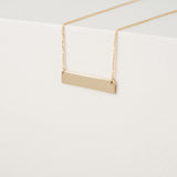 handmade 14k Solid Gold Name Tag Necklace