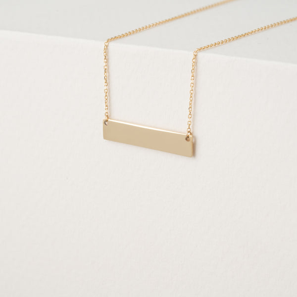 handmade 14k Solid Gold Name Tag Necklace