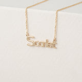 Plain Gold Name Necklace
