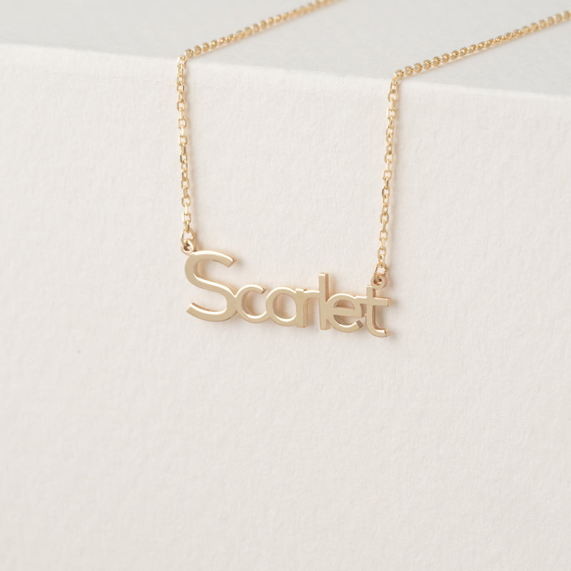Plain Gold Name Necklace