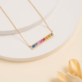 Multi-Color natural Sapphire pendant Necklace