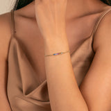 September Birthstone Sapphire bar Bracelet