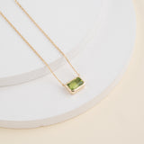 Handmade Gold August Peridot Necklace