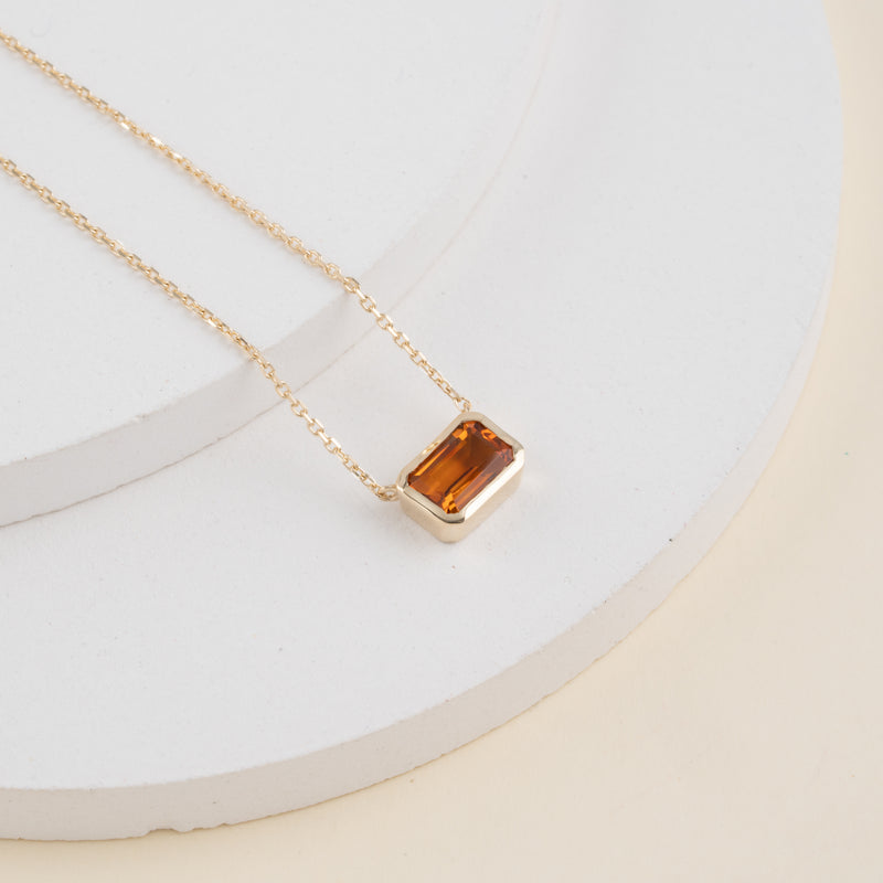 Petite November Birthstone natural Citrine Necklace