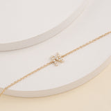 Minimalist Diamond Initial Bracelet