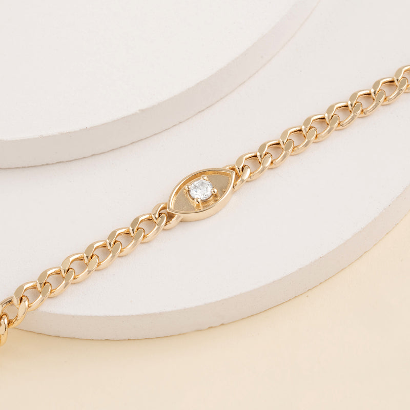 Diamond Evil Eye Bracelet