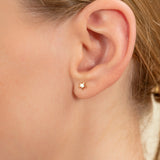 Solid Gold dainty Star Stud Earrings