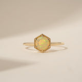 Natural Opal October Ring