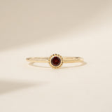 January Birthstone Garnet Ring