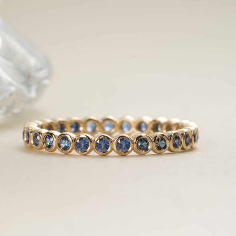 Bezel Sapphire Eternity Band