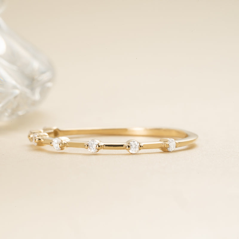 Diamond Gold Stacking Ring