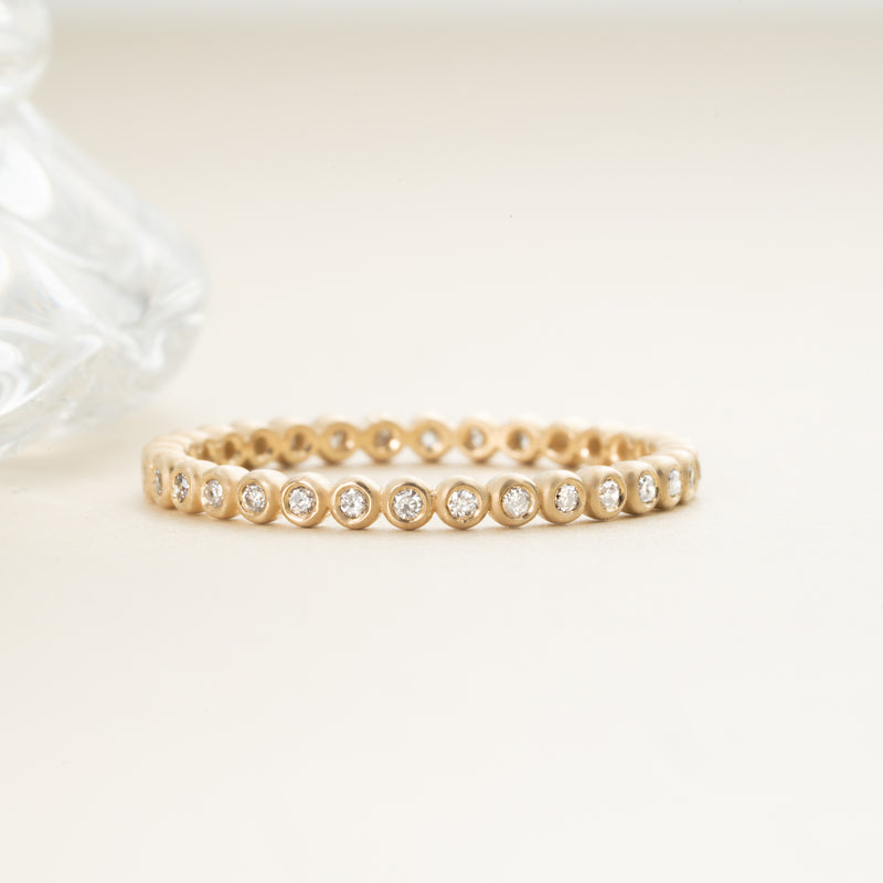Bezel Salt and Pepper Diamond Eternity Band