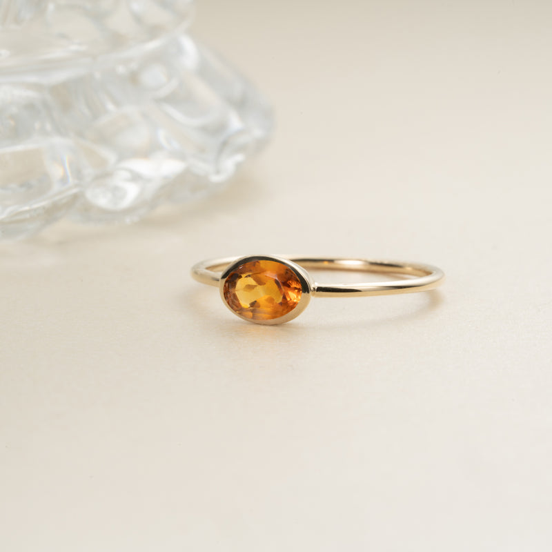 Gold Natural Citrine Ring