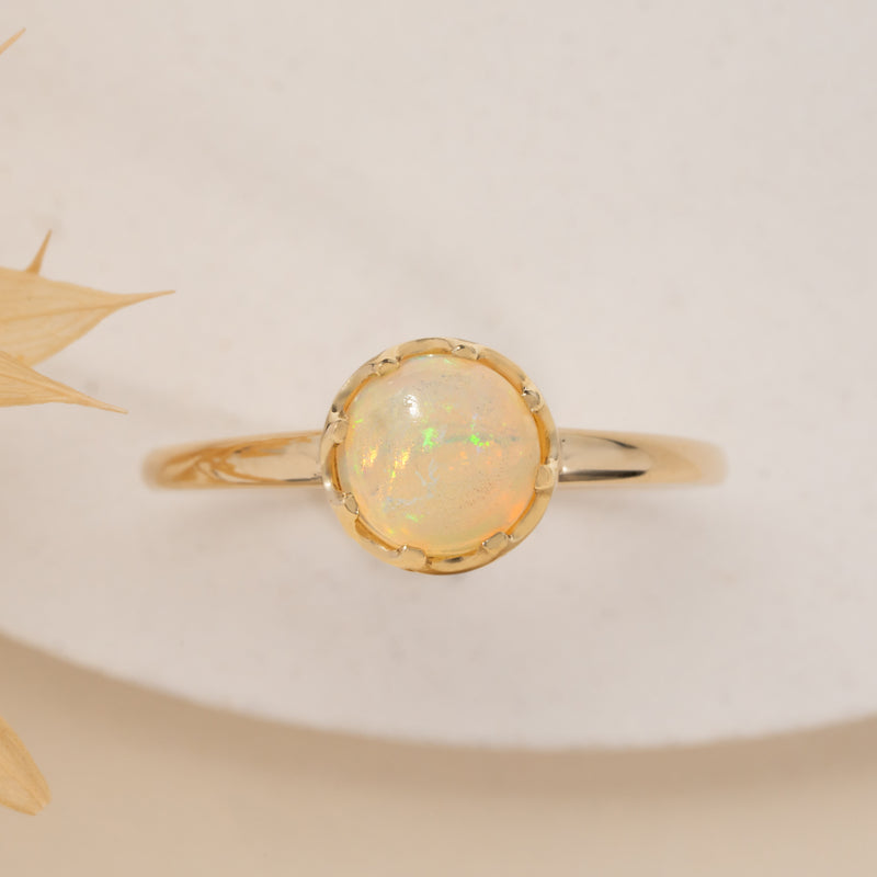 October Birthstone Opal Statement Ring