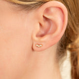 Solid Gold Natural Diamond Star Earrings for her