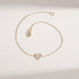 Handmade Gold Diamond heart Bracelet