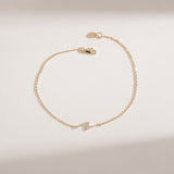 Dainty Diamond Bracelet, Lightning Bolt