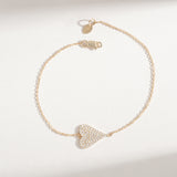 Diamond Heart Cable Chain Bracelet