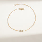 Diamond and Gold Evil Eye Bracelet