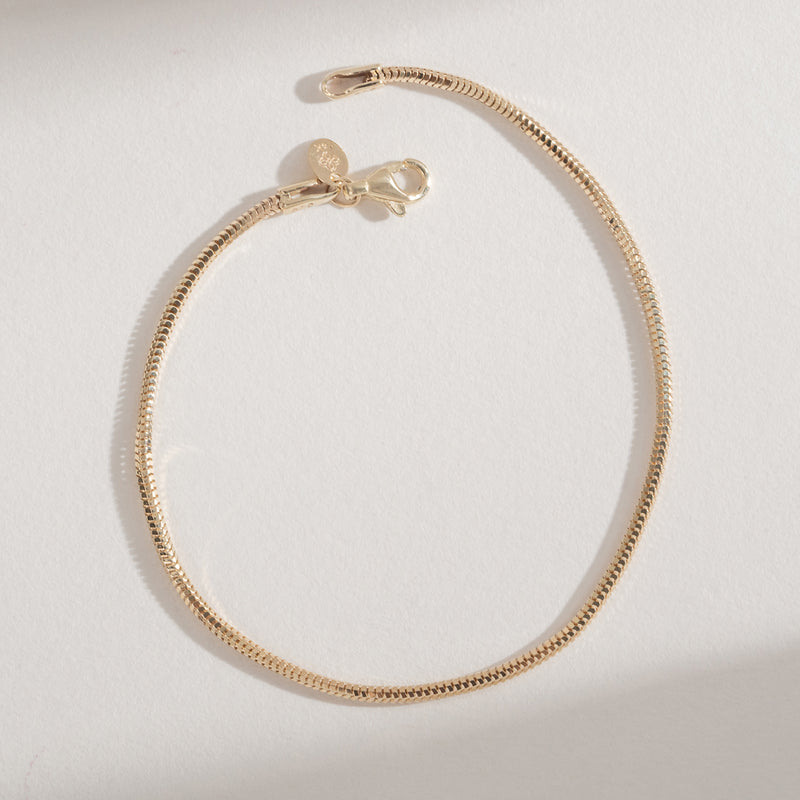 Solid Gold Snake Chain Bracelet
