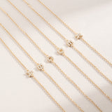 Natural Diamond Mini Letter Bracelet
