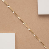Solid Gold kite Chain Bracelet