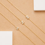 Minimalitic Style Diamond Initial Bracelet