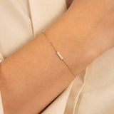 Petite Natural Diamond Bar Bracelet