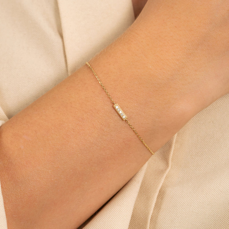 Petite Natural Diamond Bar Bracelet