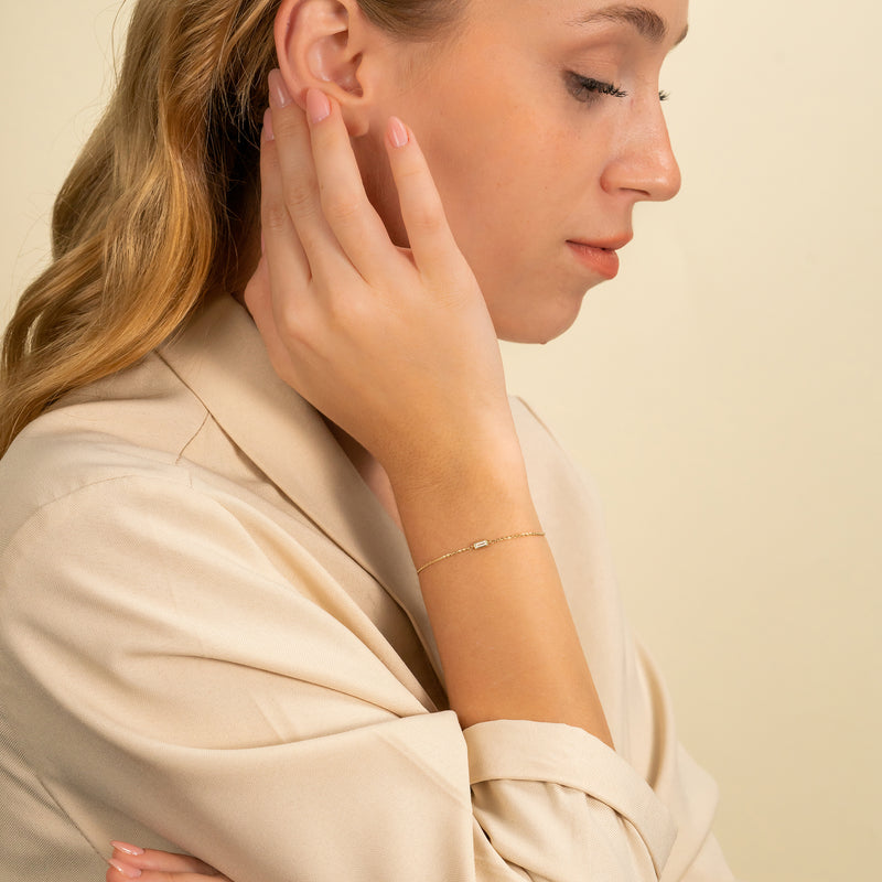 Handmade Gold Diamond Bracelet