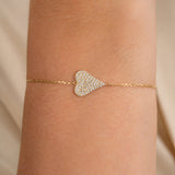 Natural Diamond Heart Bracelet