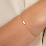 Single Diamond Evil Eye Bracelet