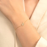 Petite Star Bracelet with Natural Diamonds