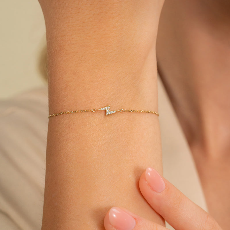 Diamond Lightning Bolt Bracelet