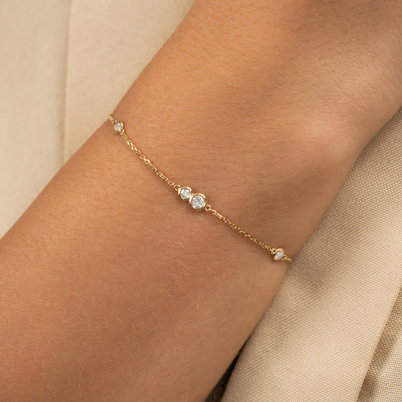 April Birthstone Diamond Bracelet