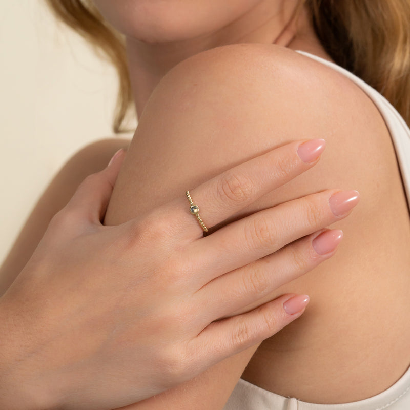 Bezel Labradorite Ring