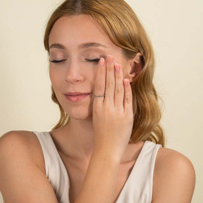 Sapphire Gold Eternity Ring
