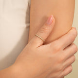 Natural Diamond Solid Gold Eternity Ring