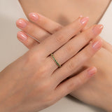 Emerald Gold Eternity Ring